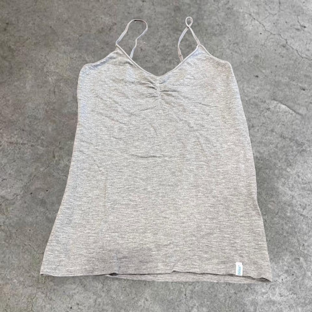 y2k gray cinched tank top medium